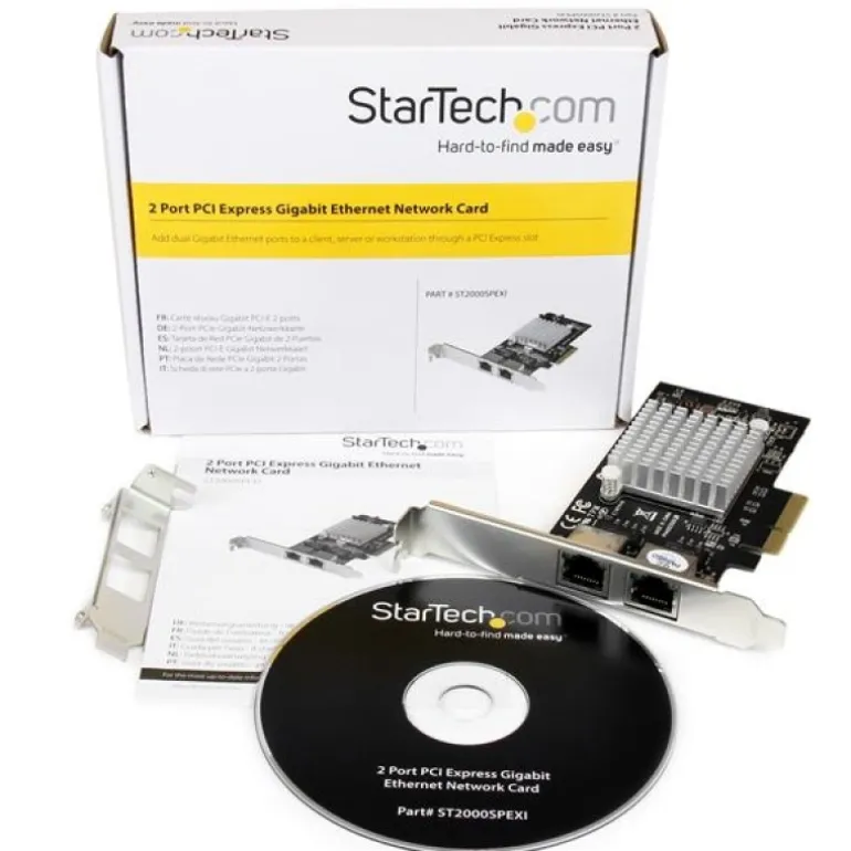 Adaptador de Red Startech Adaptador de Red PCI Express PCI-E Gigabit Ethernet con 2 Puertos RJ45