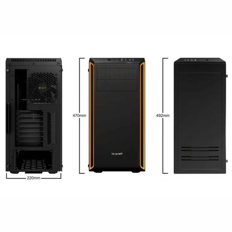 be quiet! Pure Base 600 Naranja - Caja/Torre