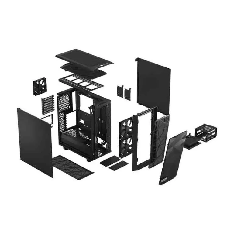 Caja/Torre Fractal Design Meshify 2 Compact Black Solid
