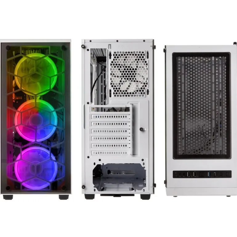 Caja/Torre Kolink Observatory RGB Cristal Templado / Blanco