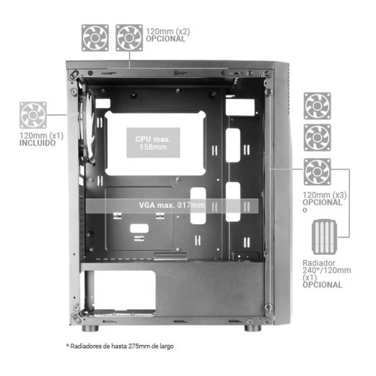 Caja/Torre Mars Gaming MC-X7 ARGB