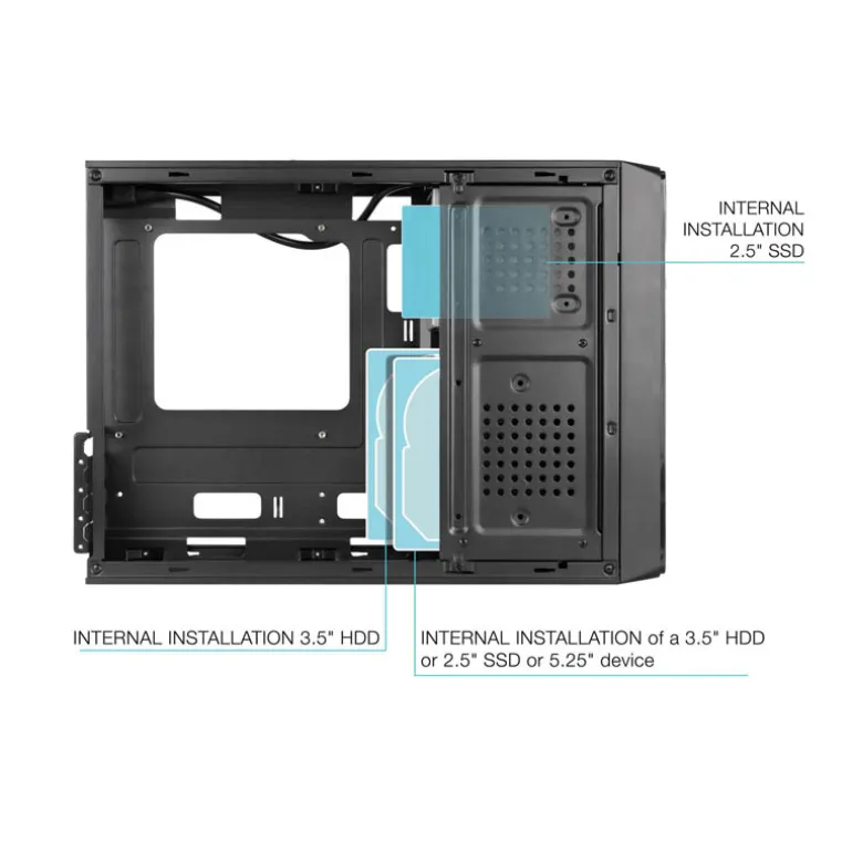 Caja/Torre Tooq TQC-3008U3C Negro - PSU SFX 500W