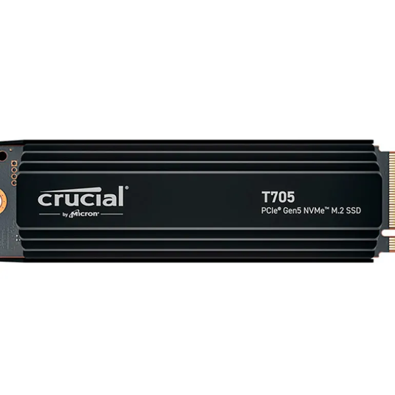 Disco Duro M.2 Crucial T705 2TB PCIe Gen5 x4 NVMe SSD Con Disipador