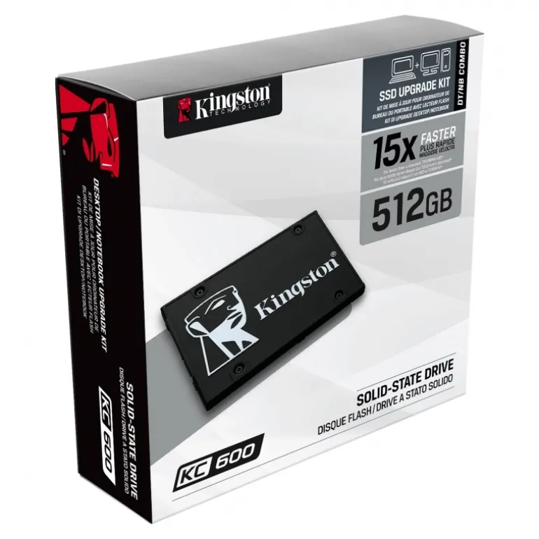 Disco Duro SSD Kingston KC600 512GB 2.5" SATA3 NAND TLC 3D