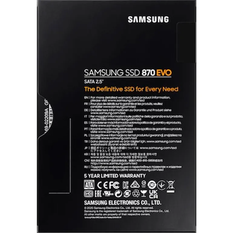Disco Duro SSD Samsung 870 Evo 8TB 2.5" SATA3 Negro