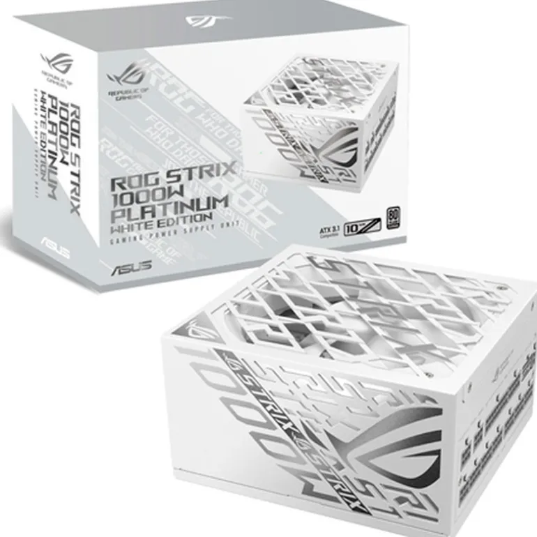 Fuente/PSU Asus ROG Strix 1000P 80 Plus Platinum 1000W ATX 3.1 PCIE 5.1 Modular Blanco