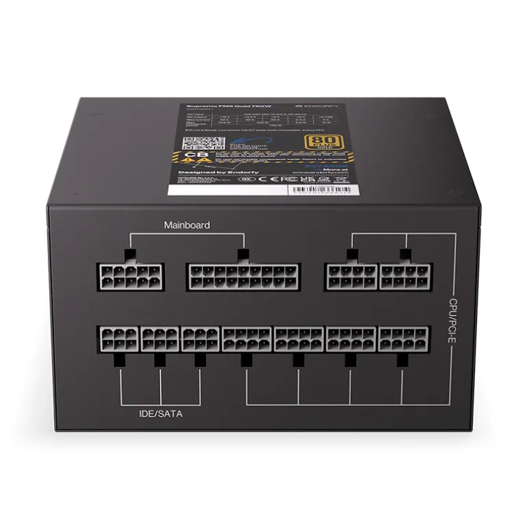 Fuente/PSU Endorfy Supremo FM5 80 Plus Gold 750W Modular