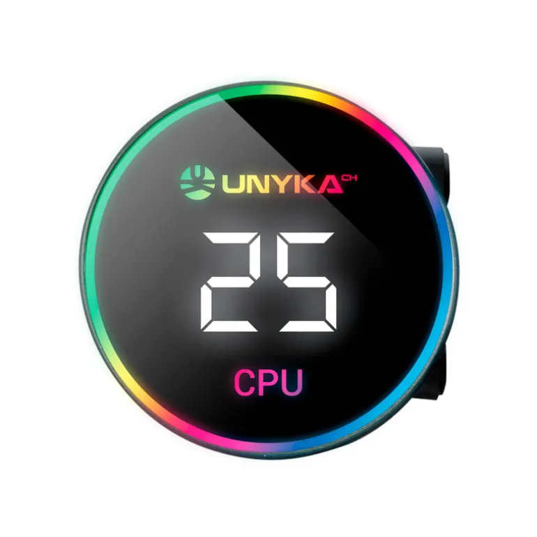 Kit Refrigeración Líquida Unykach Aquastorm 120 Display Temperatura Negro