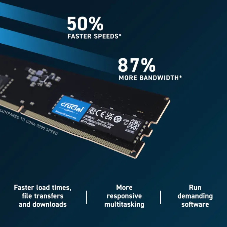Memoria DDR5 Crucial CT2K16G56C46U5 32GB 2x16GB 5600MHz CL46 XMP