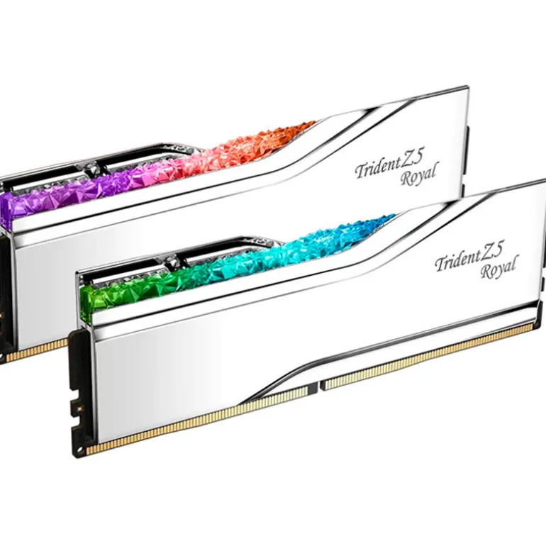 Memoria DDR5 G.Skill Trident Z5 Royal RGB 32GB 2x16GB 7600MHz CL36 XMP Blanco
