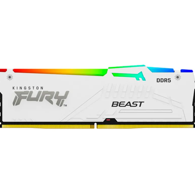 Memoria DDR5 Kingston Fury Beast RGB 32GB 1x32GB 6000MHz CL30 EXPO-XMP Blanco