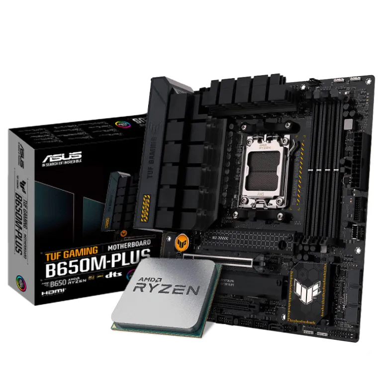 Pack AMD Ryzen 5 7500F 5.0GHz + Asus TUF Gaming B650M-PLUS