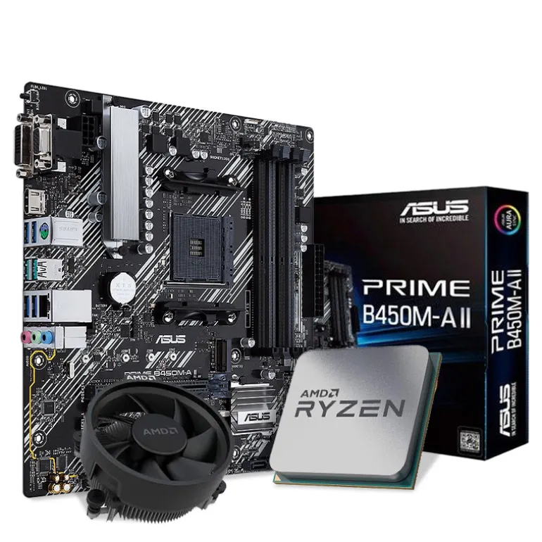Pack AMD Ryzen 5 3600 4.2GHz MPK + Asus Prime B450M-A II