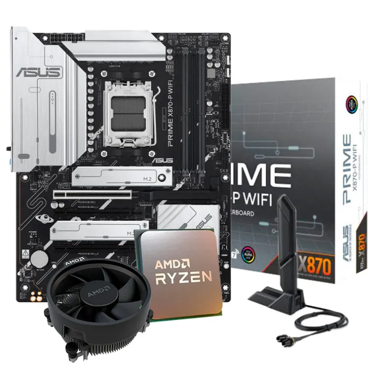 Pack AMD Ryzen 5 7600 5.1GHz MPK + Asus Prime X870-P WIFI