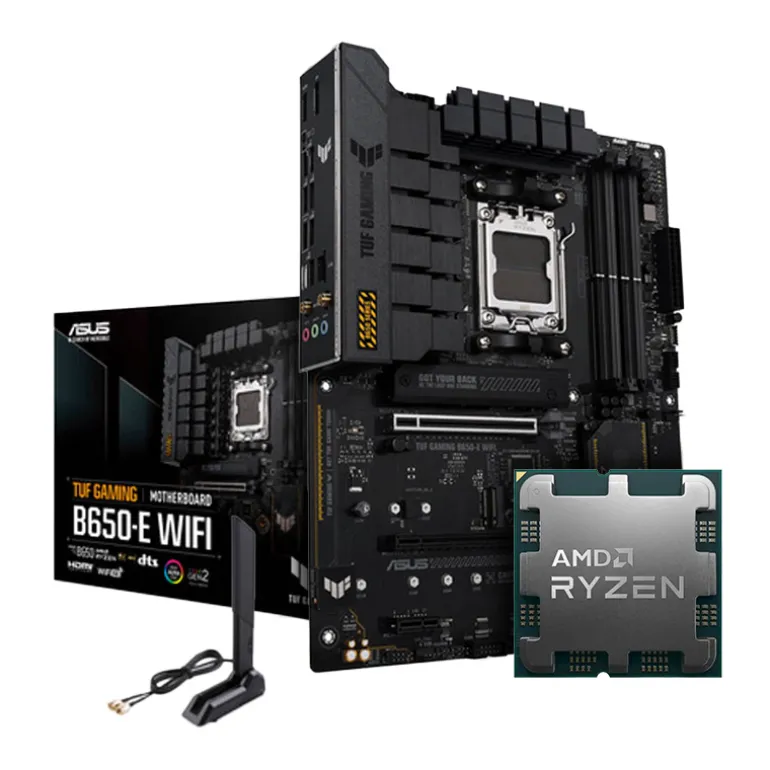 Pack AMD Ryzen 7 9800X3D 5.2GHz Tray + Asus TUF Gaming B650-E WIFI