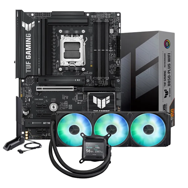 Pack Asus TUF Gaming B850-PLUS WIFI + Asus Prime LC 360 ARGB Negro
