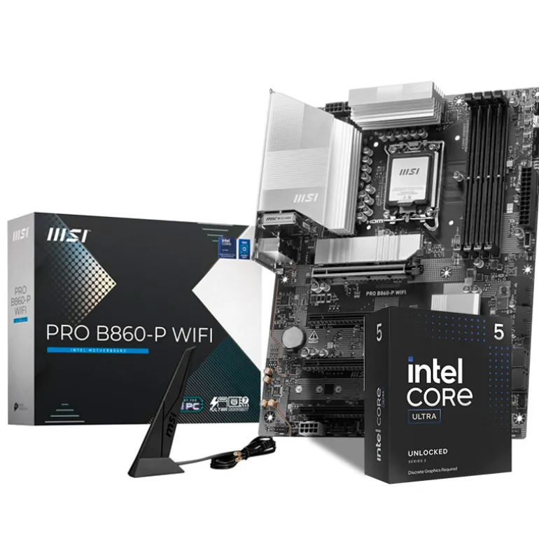Pack MSI PRO B860-P WIFI + Intel Core Ultra 5 245KF 5.2GHz Boxed