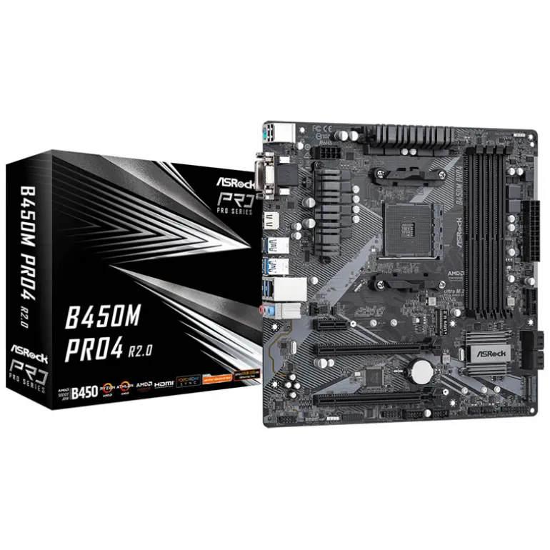 Placa Base ASRock B450M Pro4 R2.0 Socket AM4