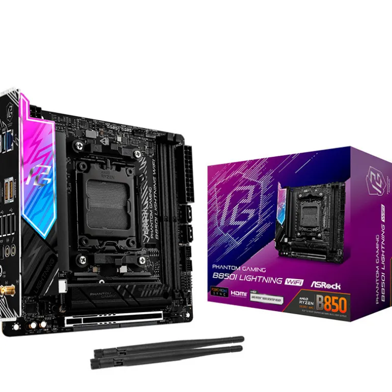 Placa Base ASRock Phantom Gaming B850I Lightning WIFI Socket AM5