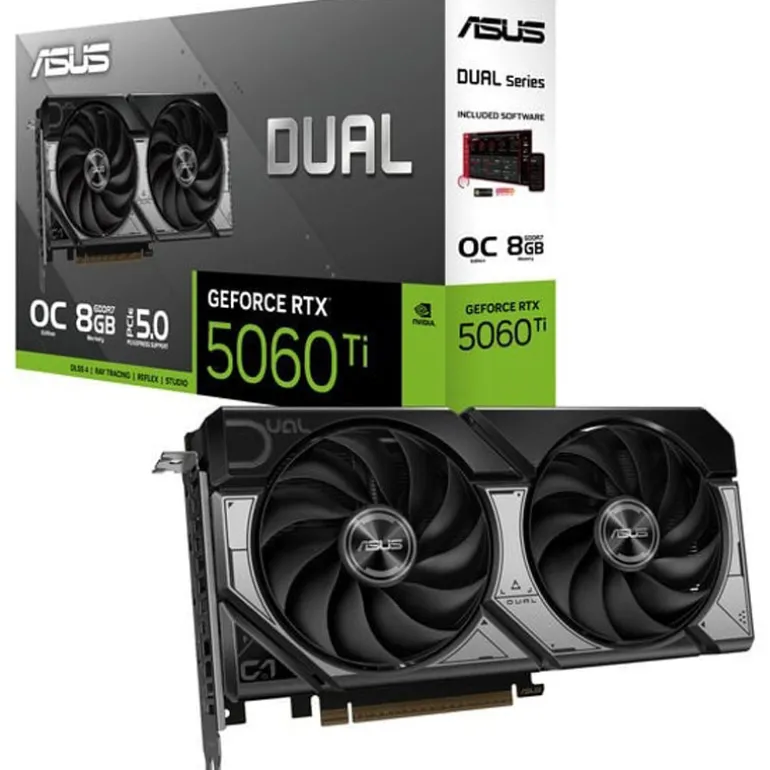 Tarjeta Gráfica Asus Dual GeForce RTX 5060 Ti OC 8GB GDDR7 DLSS4