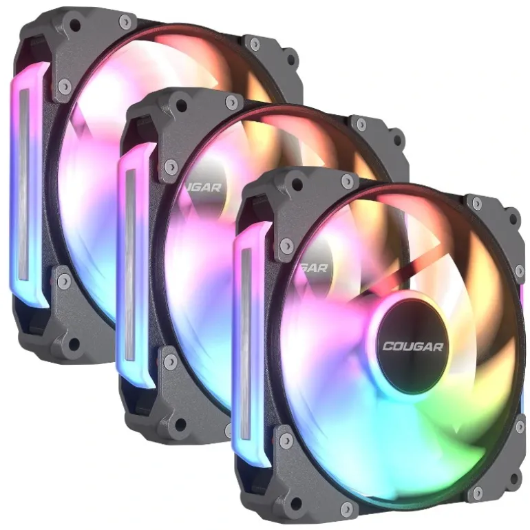 Ventilador Cougar Apolar 120 ARGB Triple Pack Negro Modular