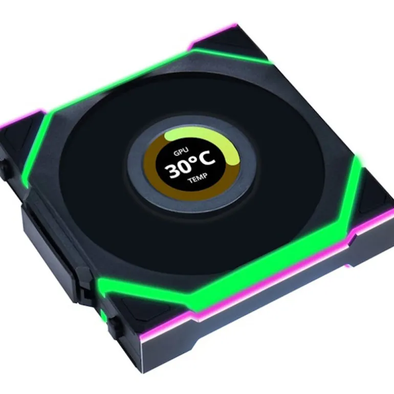 Ventilador Lian Li Uni Fan SL LCD ARGB Reverse Blade 120mm Triple Pack Wireless Negro