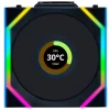 Ventilador Lian Li Uni Fan SL120 Wireless LCD ARGB Reverse Blade 120mm Negro