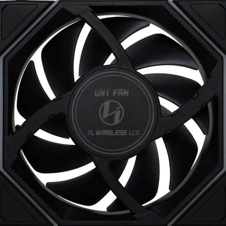 Ventilador Lian Li Uni Fan TL120 Wireless LCD ARGB Reverse Blade 120mm Negro
